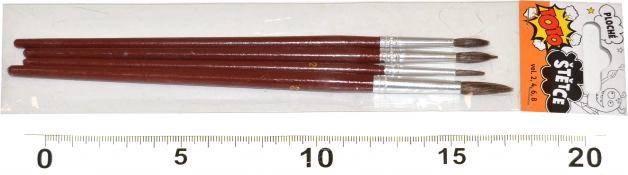 Satz flacher Pinsel für Künstler