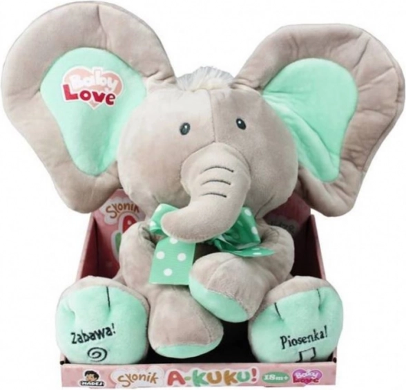 Interaktives Kuscheltier Elefant Akuku Beige-Mint 24 cm