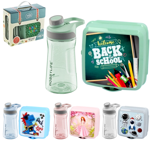 Set Brotdose und Wasserflasche 530 ml HOBBYLIFE