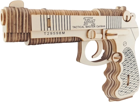 Woodcraft Holz-3D‑Puzzle Pistole M92F
