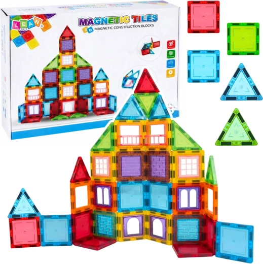 Magnetischer 3D-Baukasten mit 45 Teilen
