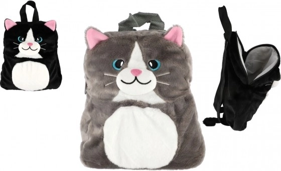 Plüsch-Rucksack Katze 23 × 26 cm, 2 Farben