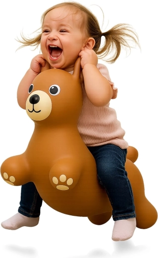 Hüpfspielzeug Bär HoppyDoo mit Pumpe