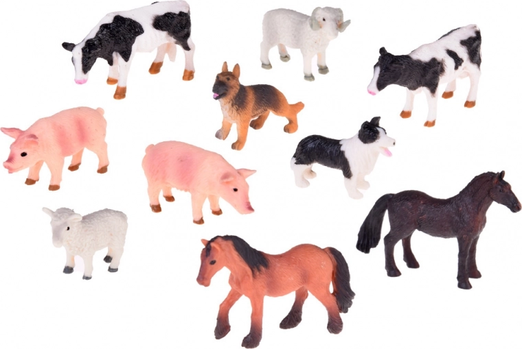 Figuren der Bauern und Tiere