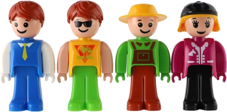 Vier vielseitige Figuren für endlosen Spielspaß