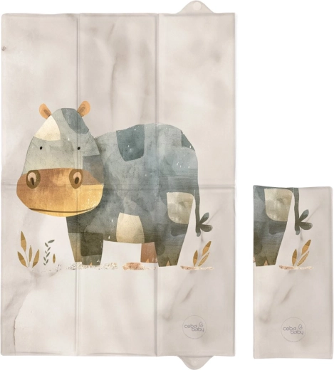 Ceba Baby Reise-Wickelunterlage Basic cosy hippo 60 × 40 cm