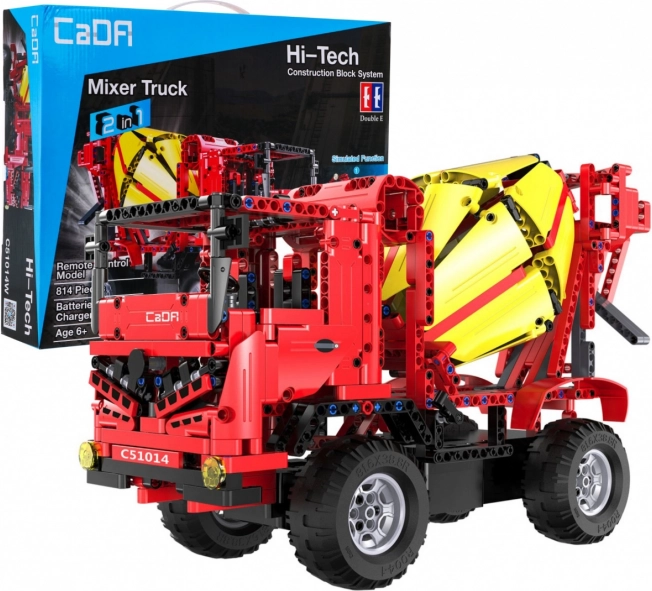 CaDA RC Betonmischer 2-in-1 Bausteinset, 814 Teile