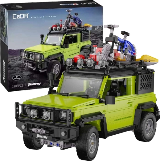CaDA Bausatz Geländewagen 2-in-1 SUZUKI JIMNY, grün, 1803 Teile