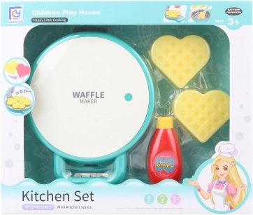 Kinder-Waffeleisen aus Kunststoff mit Geräuschen und farbwechselnden Waffeln