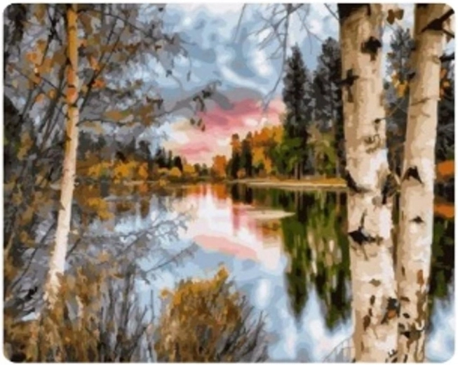 Norimpex Malen nach Zahlen See im Herbstwald 40 × 50 cm
