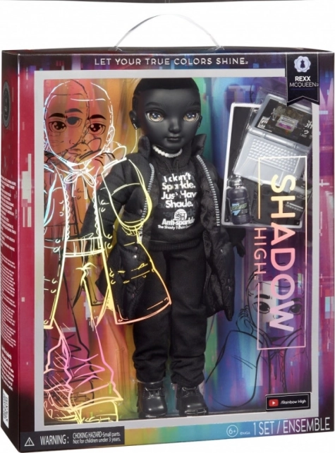 Shadow High Puppe Rexx McQueen mit Laptop und Telefon