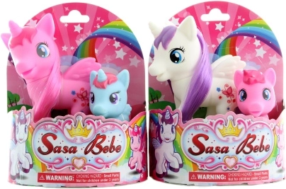 Set aus Einhorn und Pony mit kämmbarer Mähne