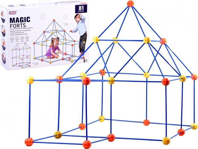Konstruktions-Bausatz große Strohhalme und Verbinder, 81 Teile