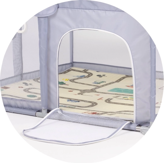 Seitliche Reißverschlusstür für einfachen Zugang