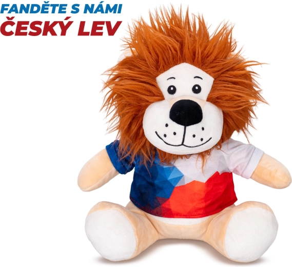 Plüschlöwe 25 cm sitzend im T-Shirt