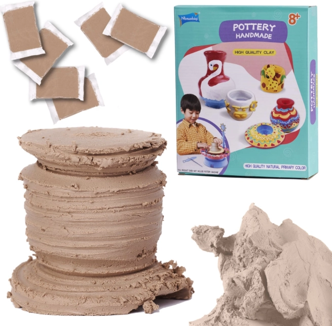 Bildhauer-Ton zum Modellieren - Ersatzpackung für Töpferscheibe 1200g