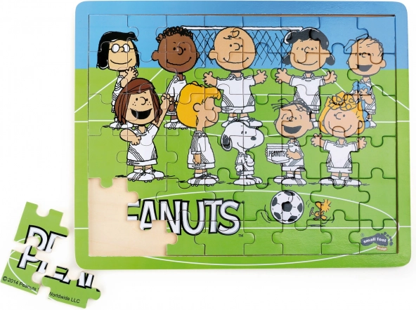 Holzpuzzle Snoopy und Fußball