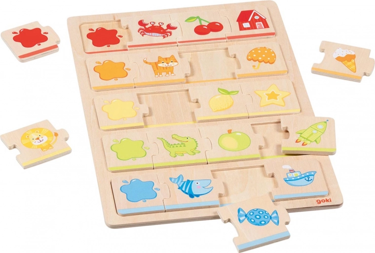 Goki Holzpuzzle Farben