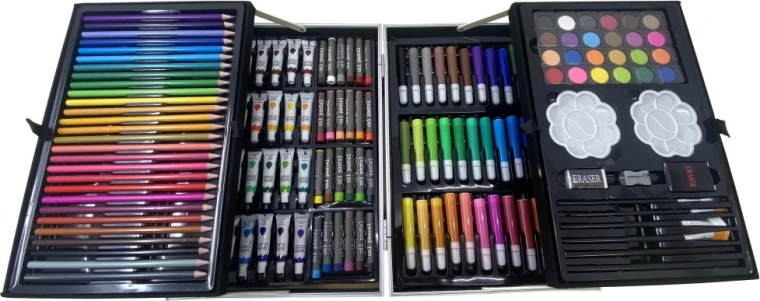 Aluminium-Malkoffer – 145-teiliges Kunstset