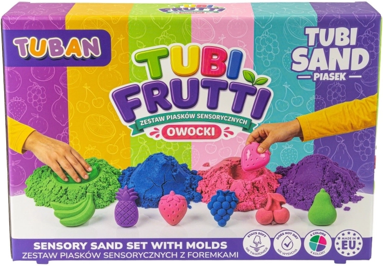 Tubi Frutti Set mit sensorischem Sand – Obst