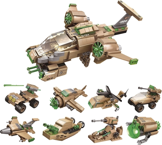 Qman Angriffsflugzeug Bausatz 8-in-1