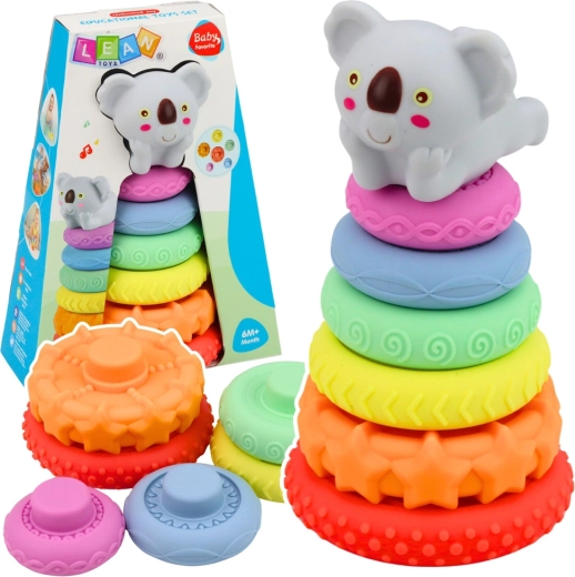 Sensorischer Stapelturm mit Koala, 7 Teile