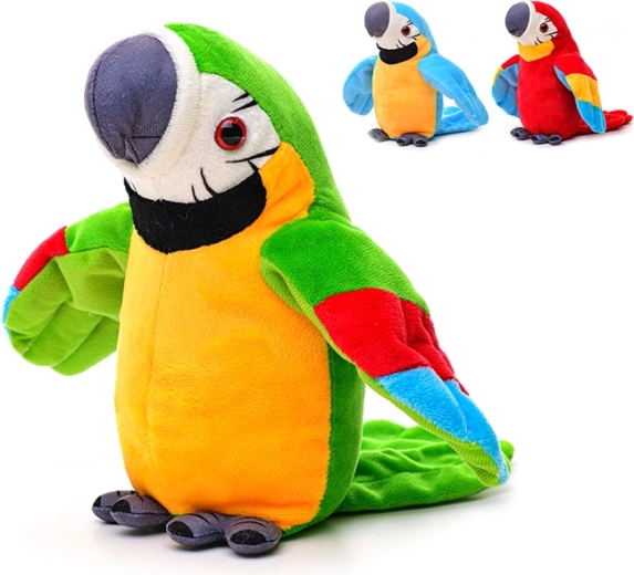 Plüschpapagei 21 cm – farbenfrohes Spielzeug für Kinder ab der Geburt