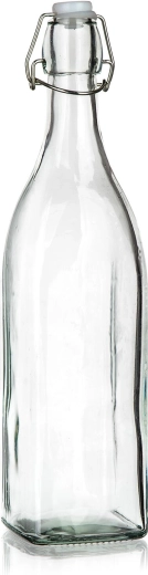 Eckige Glasflasche mit Bügelverschluss 950 ml Yara