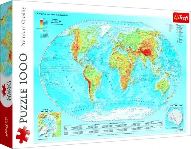 Puzzle Physische Weltkarte 1000 Teile Trefl
