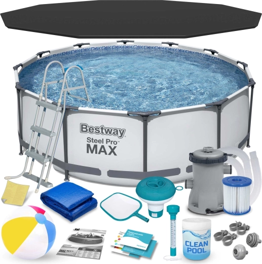 Garten-Rahmenpool 366 × 100 cm Set 17-in-1 BESTWAY