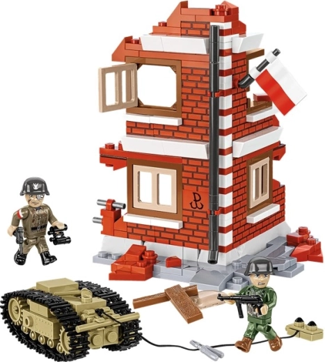Diorama aus dem Warschauer Aufstand mit neuem Ziegelmuster