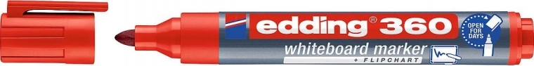 Tafelmarker für Whiteboards, rot, Edding 360