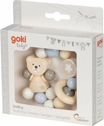 Goki taktiler Motorikring Bär mit Glöckchen