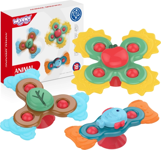 Woopie Baby Sinnes-Spinner 3-in-1 – Set bunter Saugspielzeuge