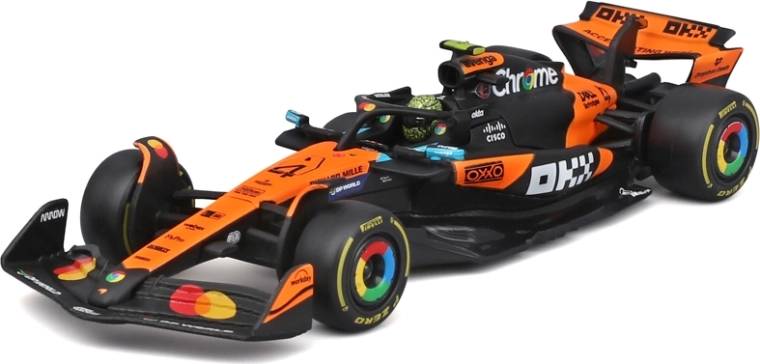 Bburago McLaren F1 MCL39 (2025) Lando Norris 1:43 im dekorativen Display-Case