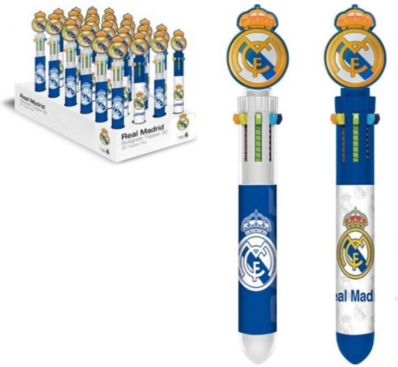 REAL MADRID Kugelschreiber mit 6 Farben und 3D-Topper