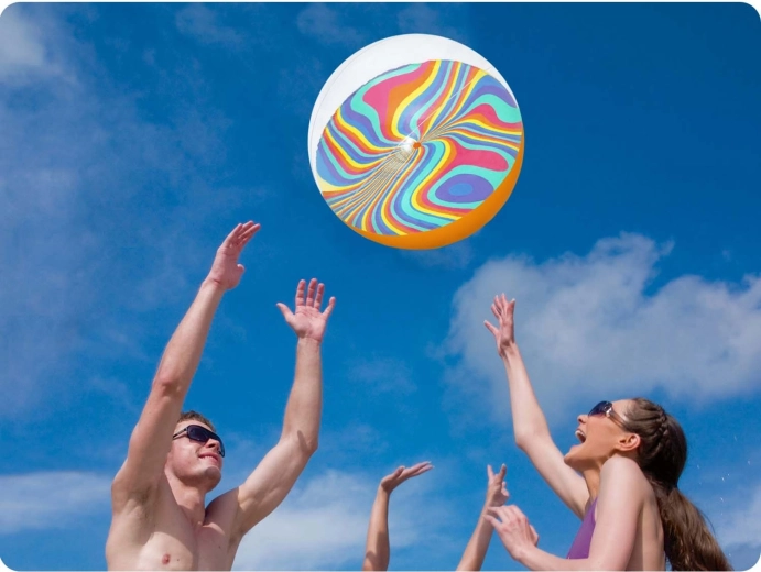 Perfekt für Spiele im Wasser und am Strand