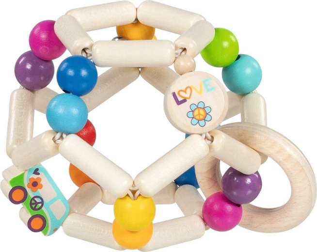 Tast-Ring mit elastischer Regenbogen-Kugel – 1 Stück