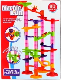 Kunststoff-Murmelbahn für Kinder, 80 Teile