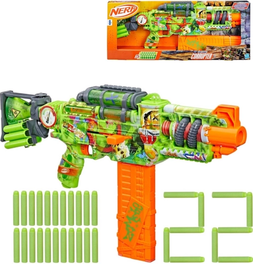 Hasbro Nerf Zombie Corrupter Blaster mit 22 Pfeilen