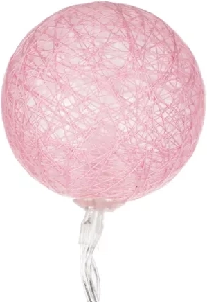 Beleuchtete Cotton-Balls-Girlande im Lieferumfang