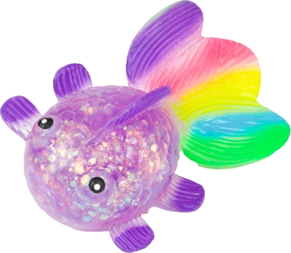 Glitzereffekt und regenbogenfarbene Flosse