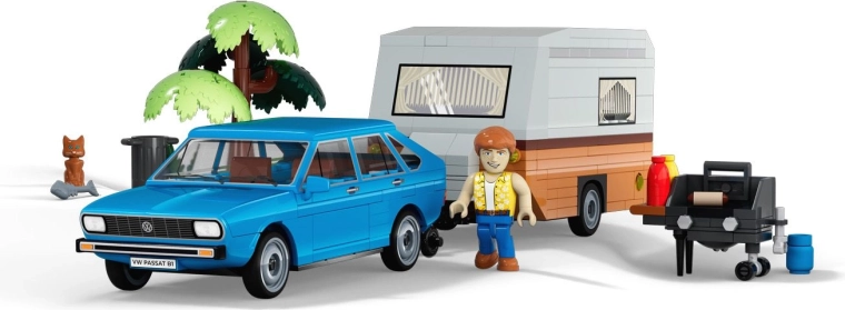 Camping-Szene und Figuren für eine Geschichte