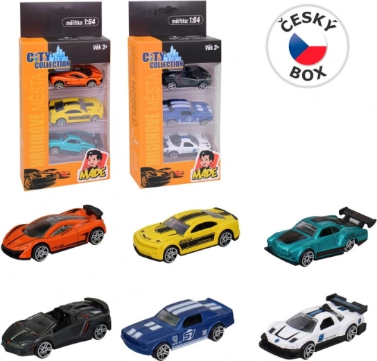 Metallautos - Set mit 3 Modellen