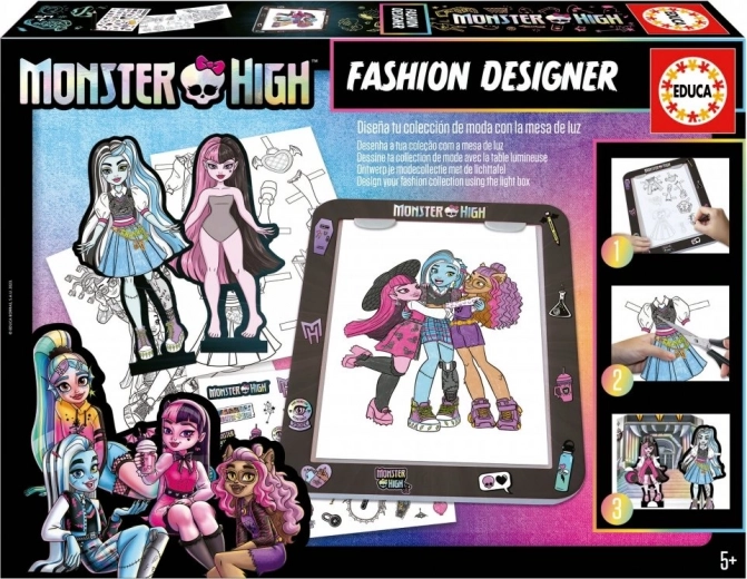 Educa Kreativset mit Leuchtunterlage MONSTER HIGH
