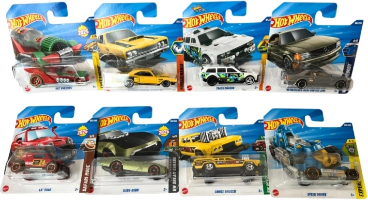 Vielfältige Modelle und typischer Hot Wheels Stil