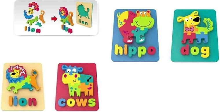 Schaumstoffpuzzle für Kinder – 12 Stk. im Verkaufsdisplay
