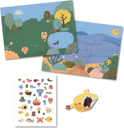 Zwei schön illustrierte Szenen