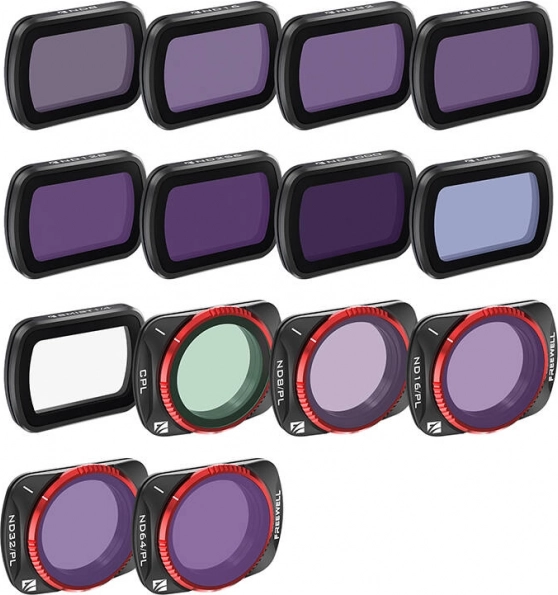 Set mit 14 Freewell Filtern für DJI Osmo Pocket 3