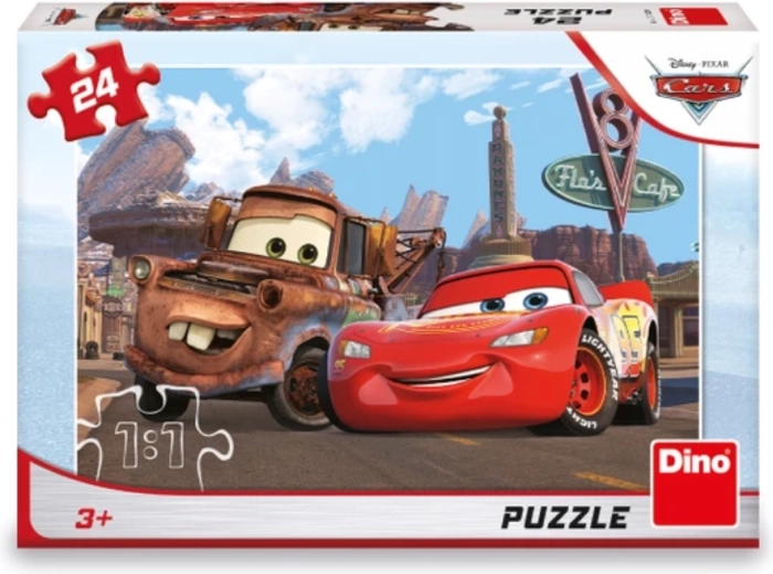 Dino Puzzle Autos in der Stadt 24 Teile
